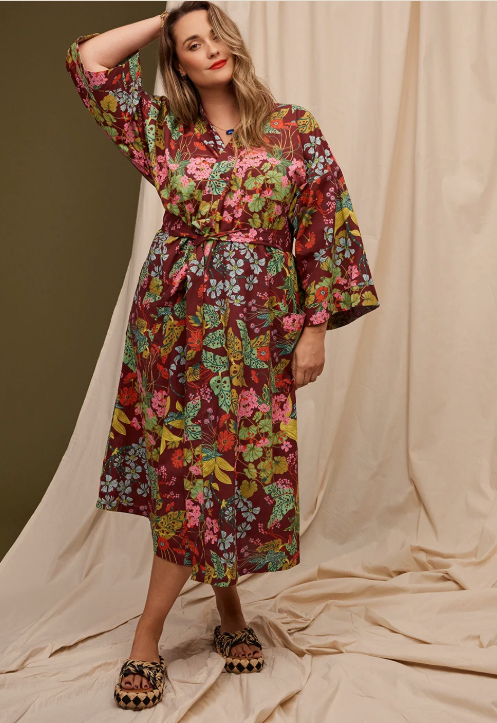Genevieve Cotton Bath Robe - One Size