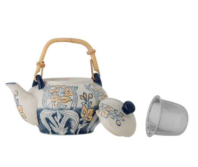 Myah Stoneware Teapot with Strainer