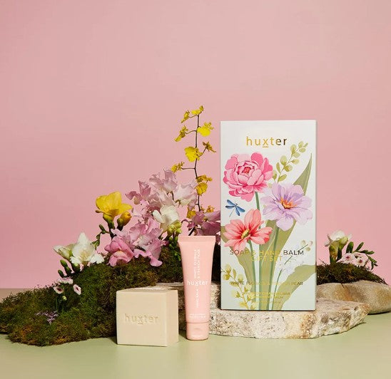 Huxter Soap & Hand Balm Gift Set - White Florals & French Pear