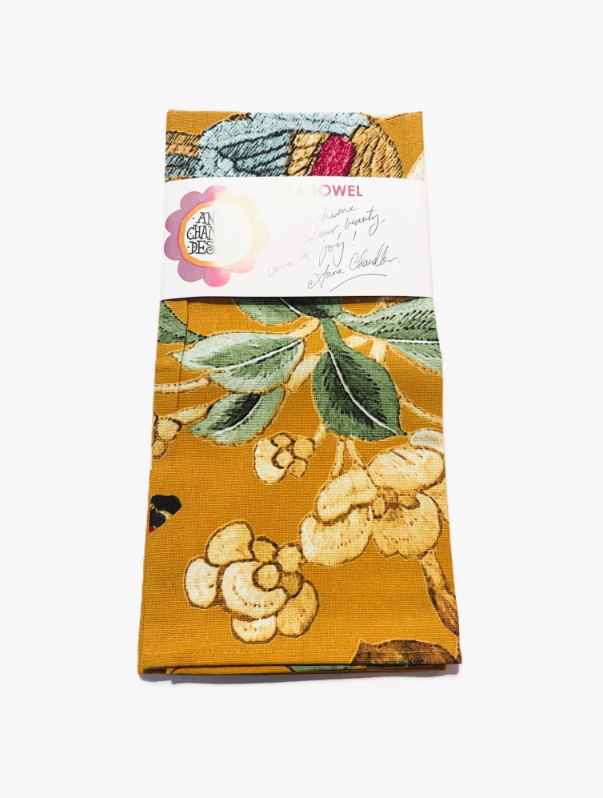 Tea Towel Cotton – Gold Chinoiserie