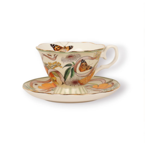 Tea Cup & Saucer Golden Hour