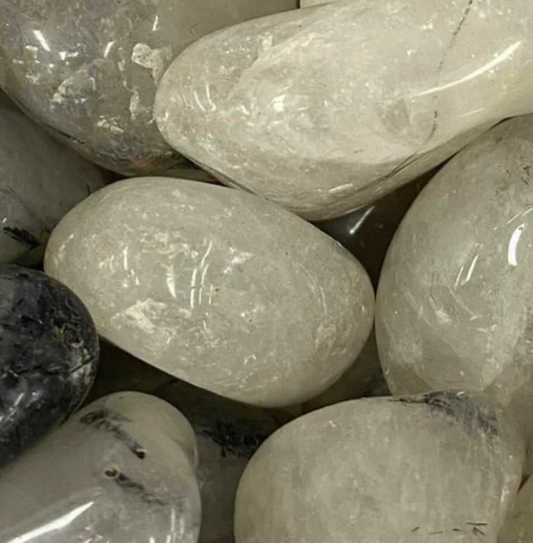 Crystal - Tumbled Tourmalinated  Quartz