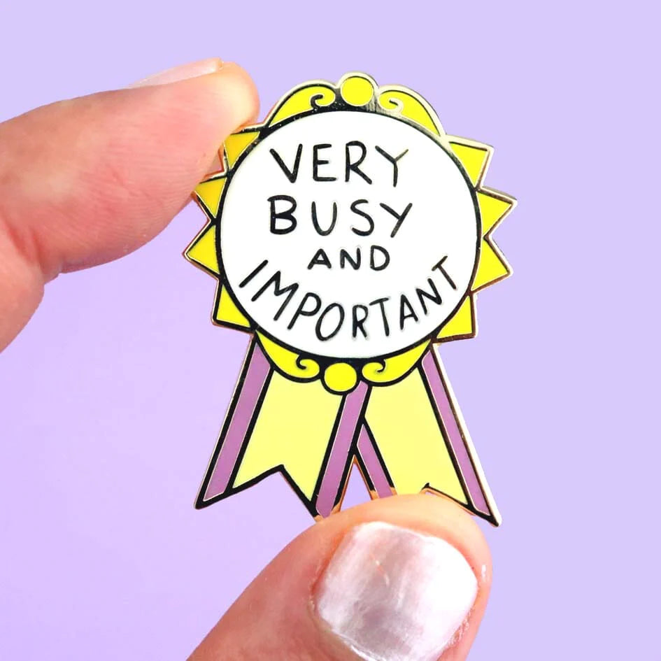 Very Busy And Important Award Lapel Pin