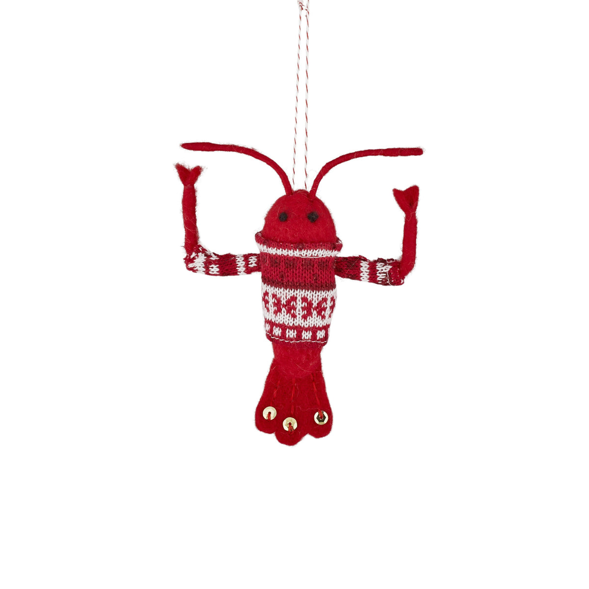 Xmas Crayfish Ornament Felt