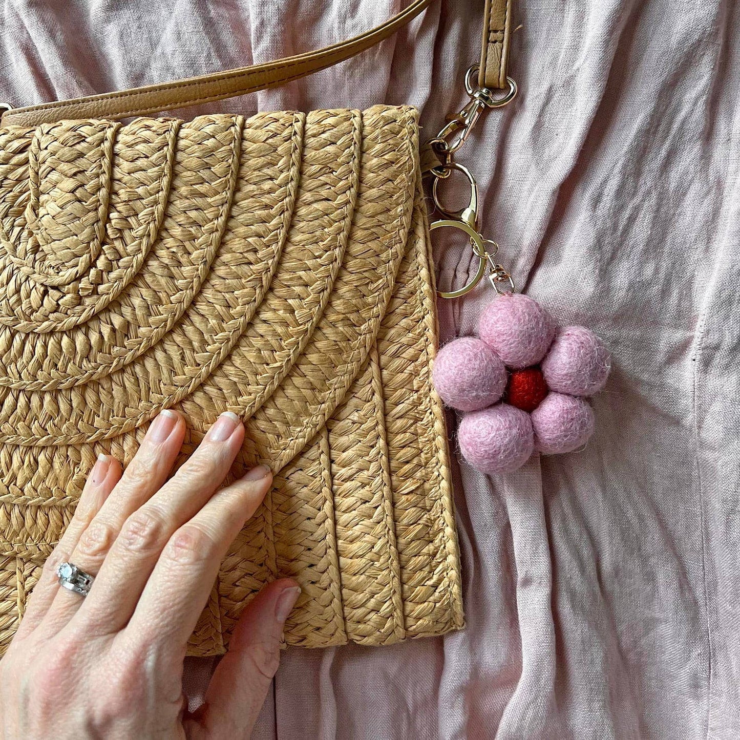 Felt Flower Keychain | Bag Charm - Assorted