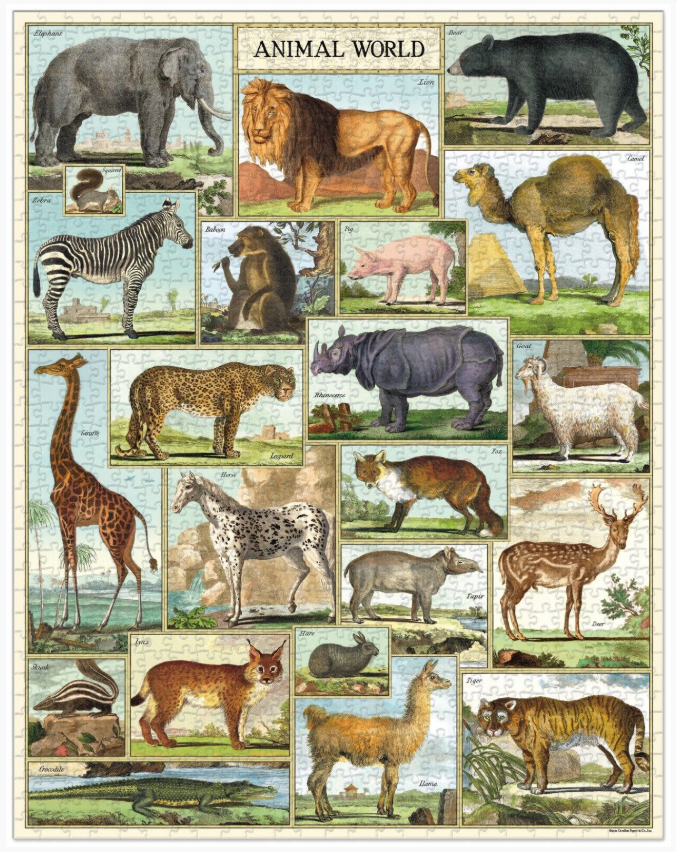 Puzzle Vintage -  Animal World 1000 PCE