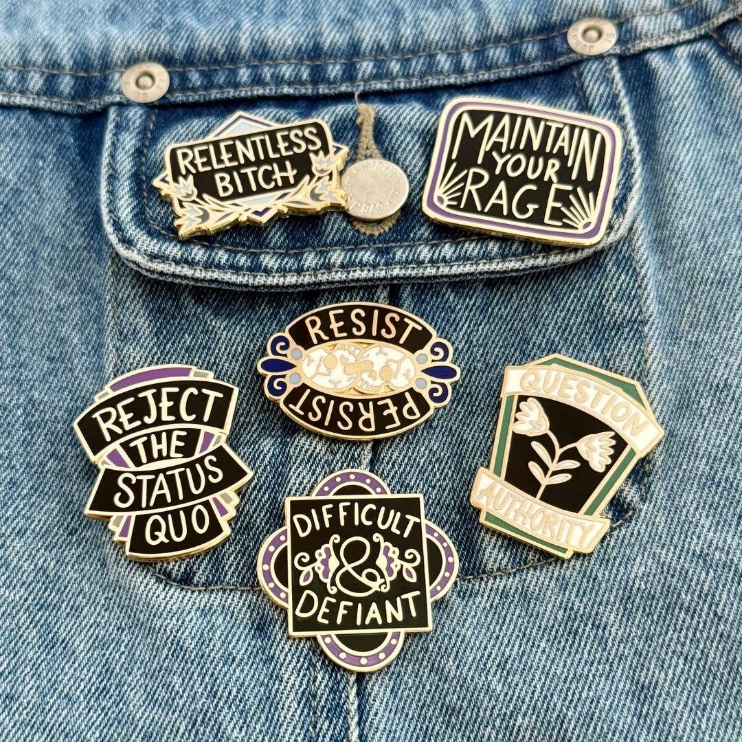 Difficult And Defiant Lapel Pin