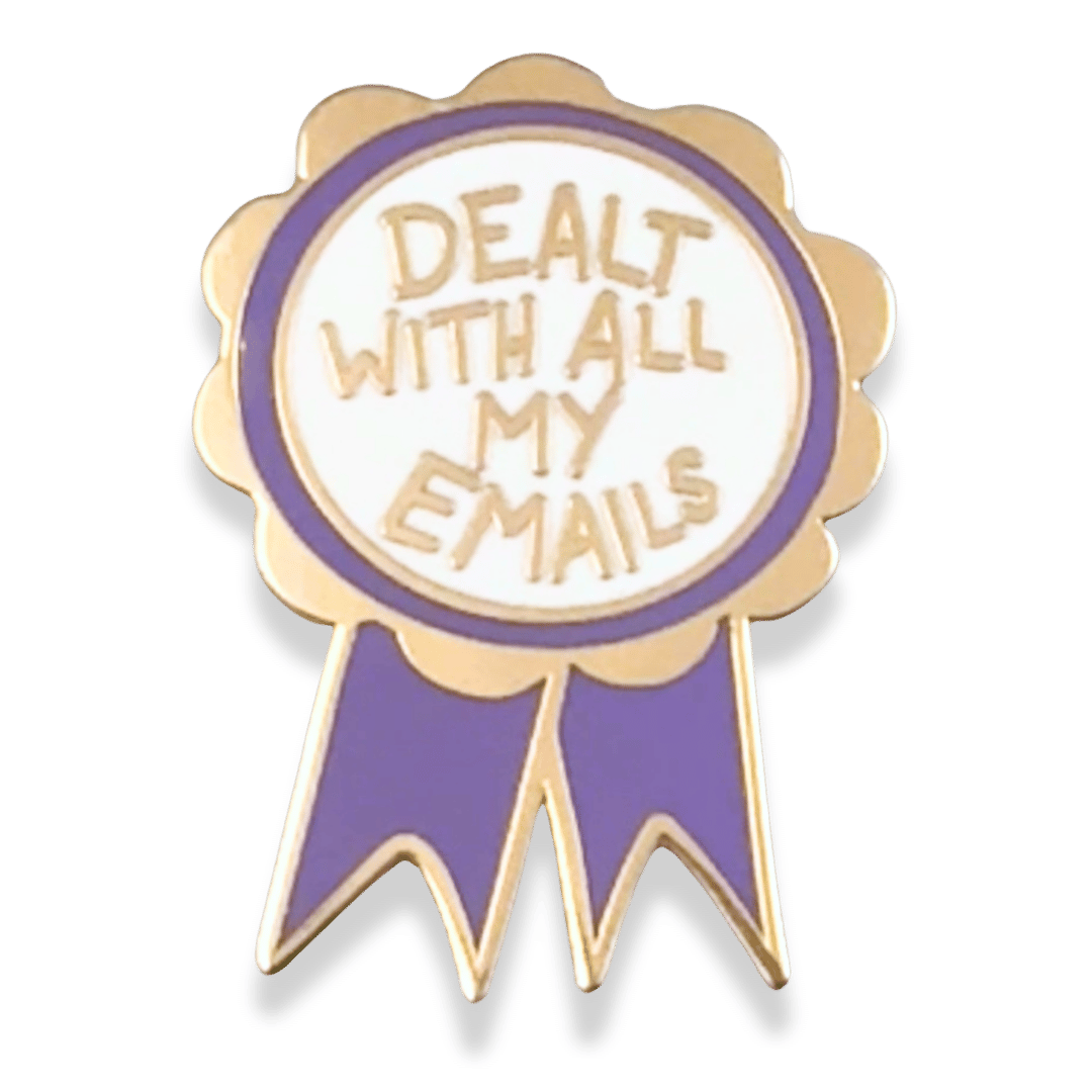 Dealt With All My Emails Award Lapel Pin