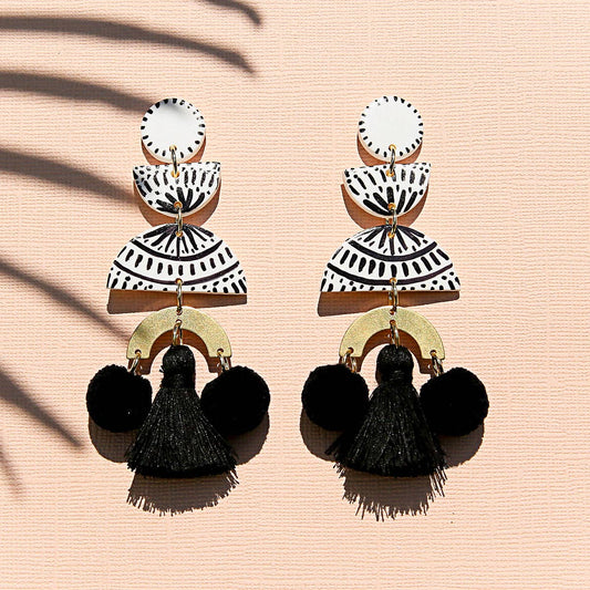 Black Pom Poms