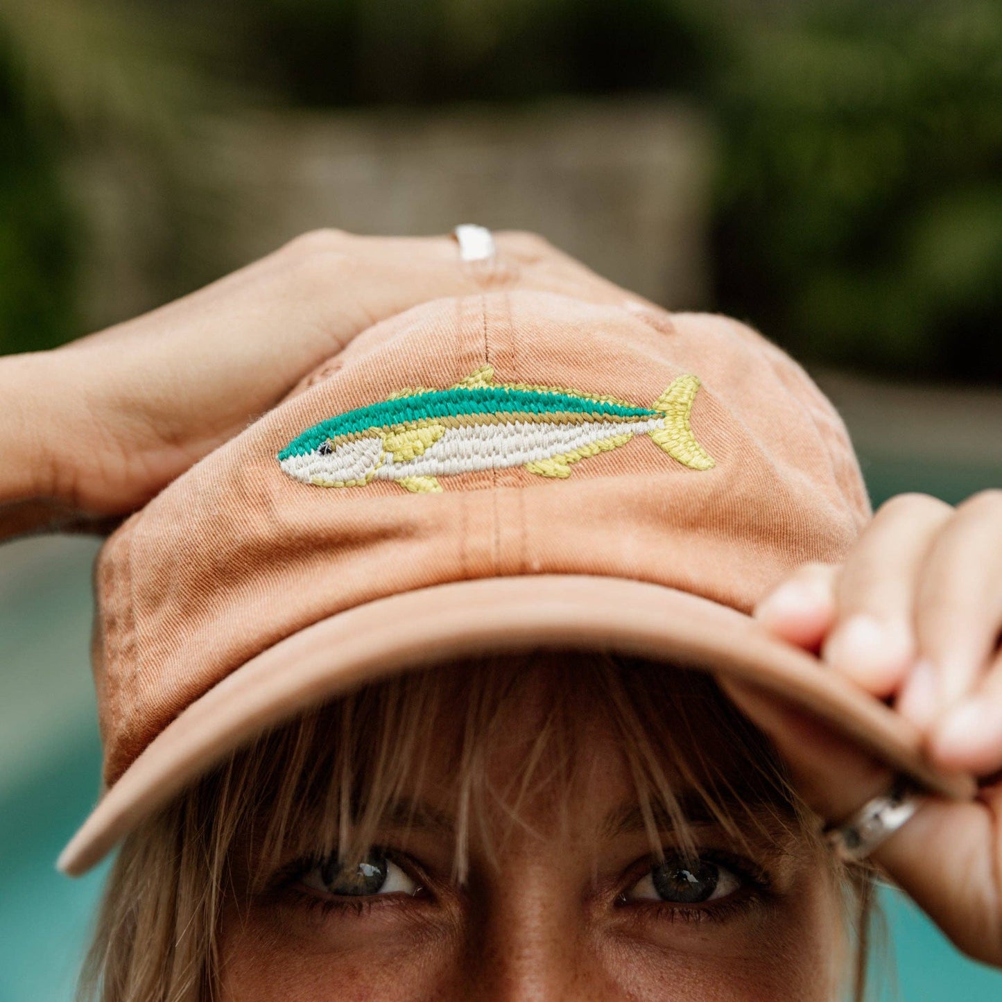 Adult Cap - Kingfish Fish Lid in Rust