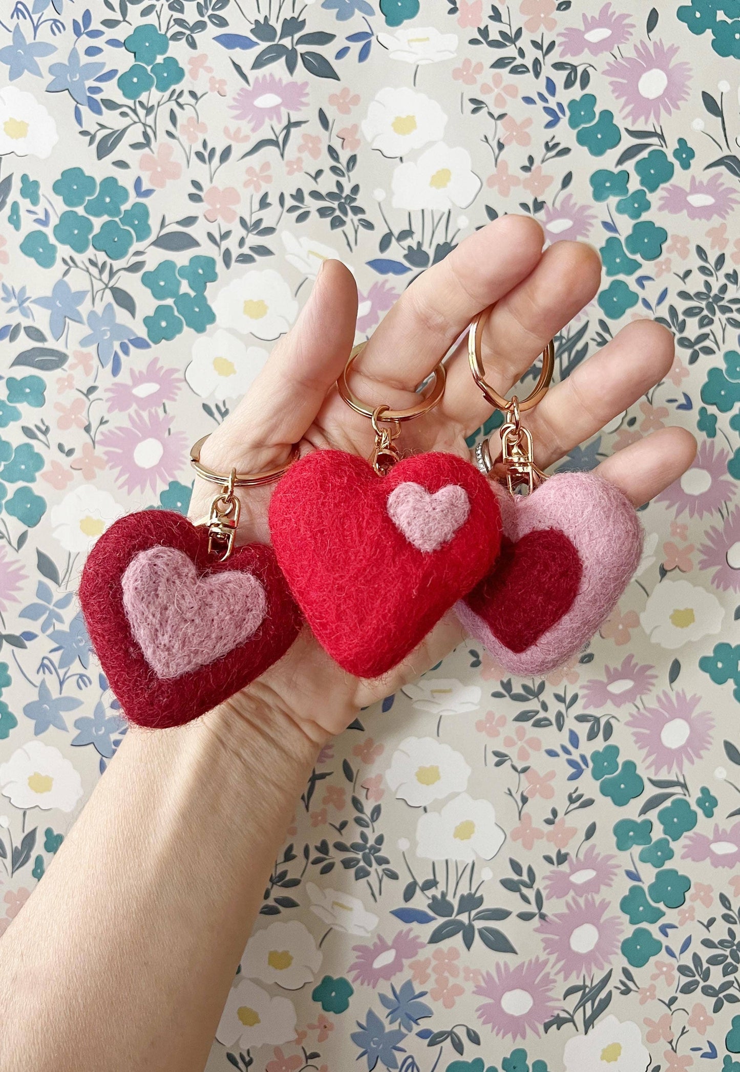 Felt Heart Keychain | Bag Charm - Assorted