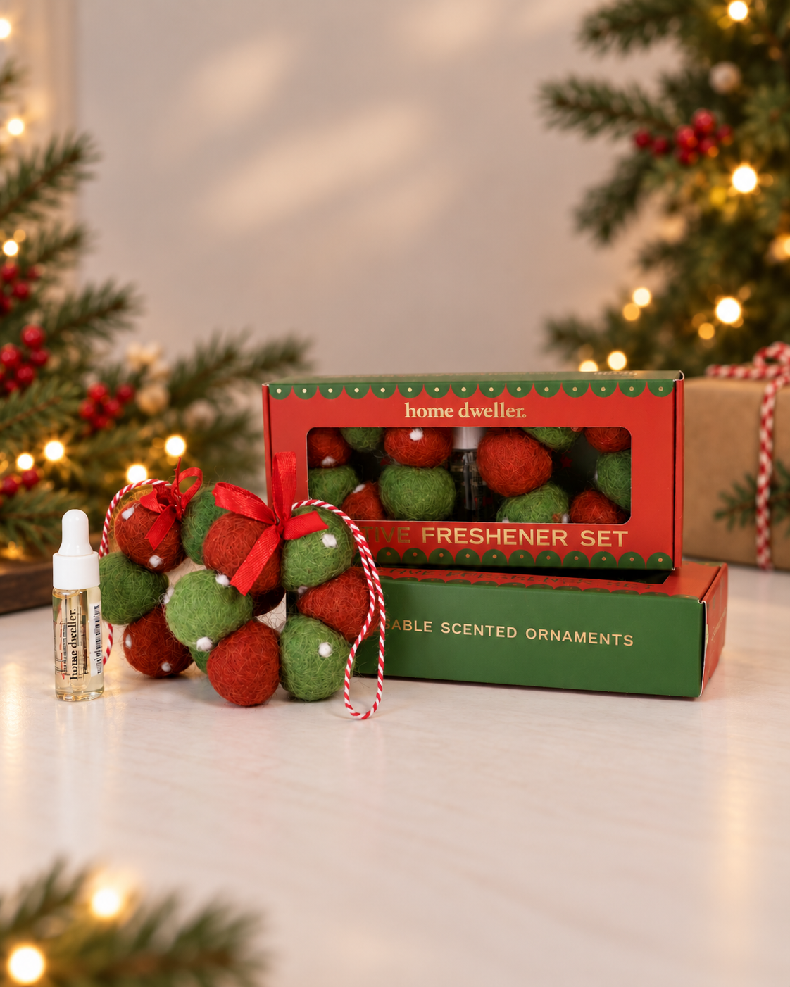 Festive Fresheners - POLKA DOTS - Reusable Scented Ornaments