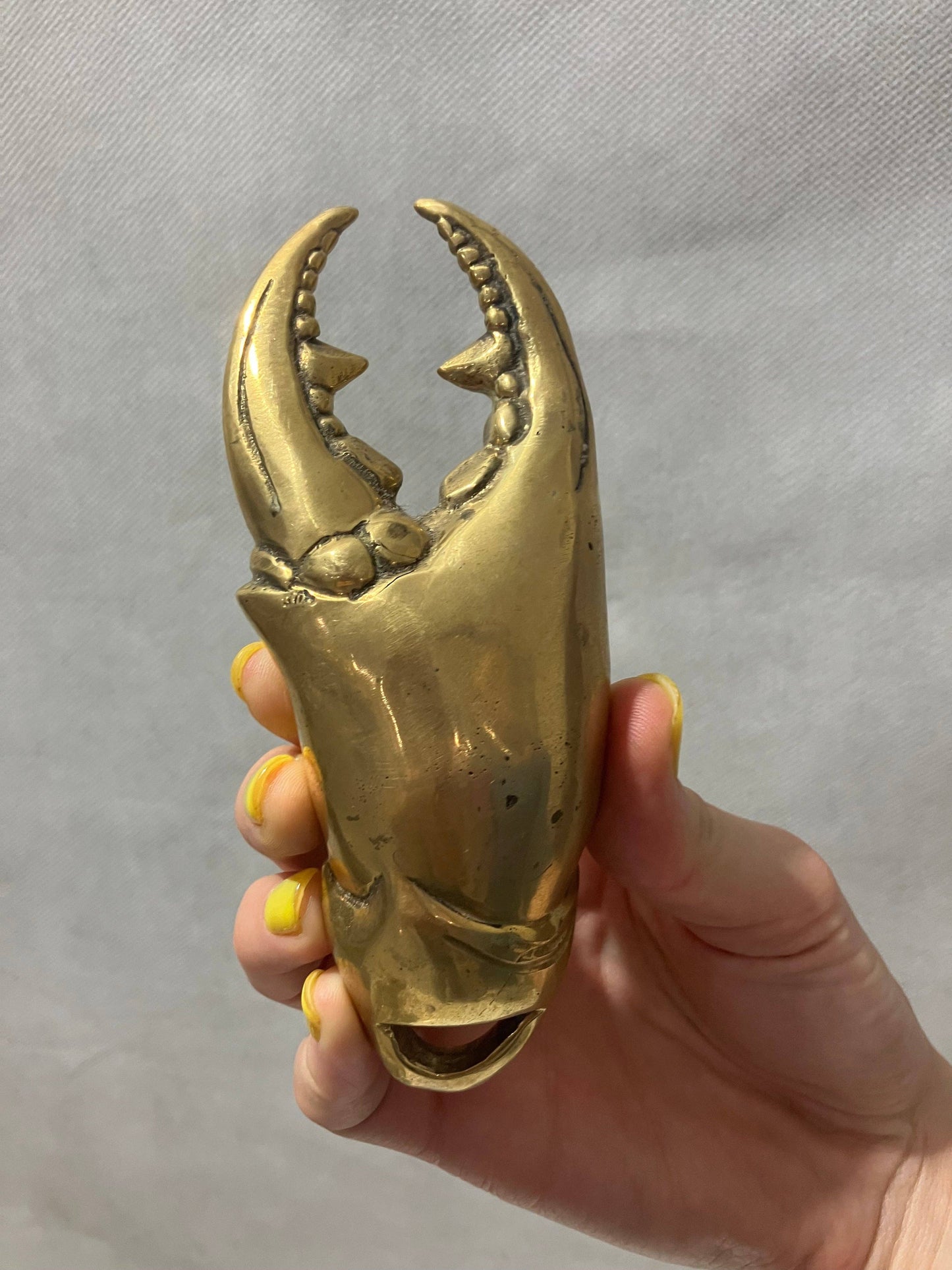 Crab Claw Bottle Opener, Bronze, Handmade