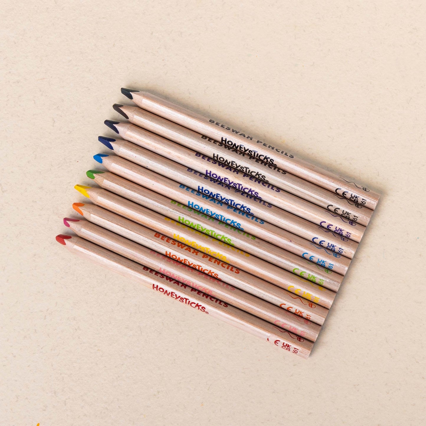 Honeysticks 3-in-1 Beeswax Pencils Jumbo Triangles 10pk