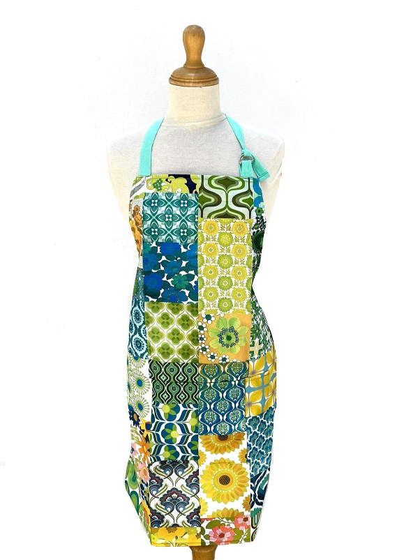 Canvas Apron Seventies Green