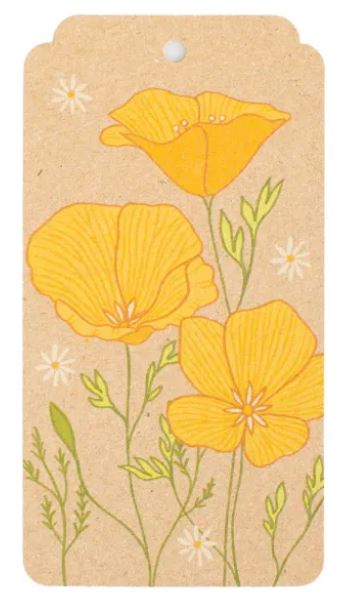 Gift Tags 10pk - California Poppy