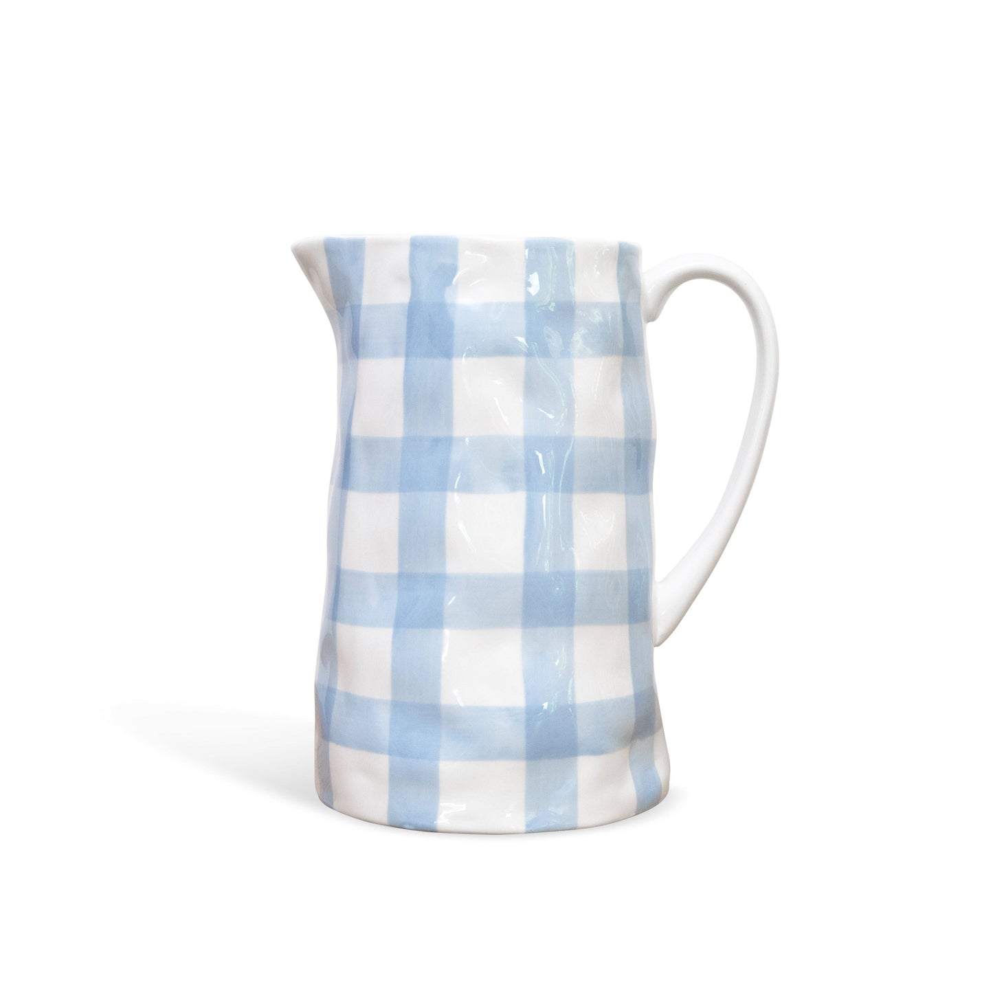 Ceramic Medium Jug | Cornflower Blue Gingham