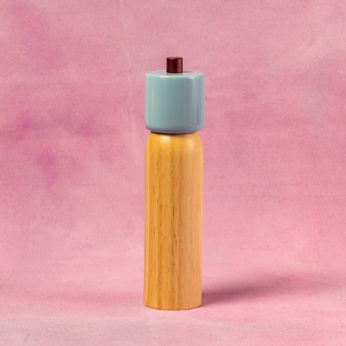 Salt & Pepper Grinder - Light Blue & Burgundy