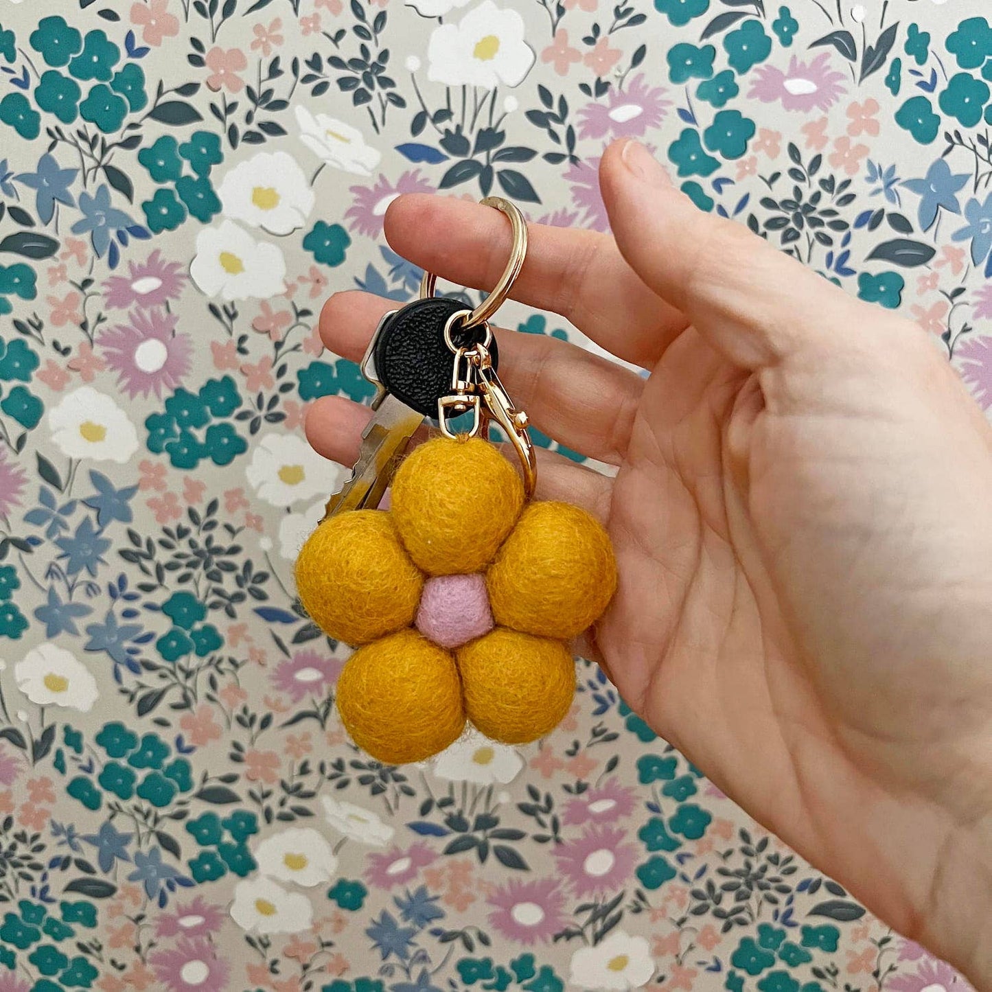 Felt Flower Keychain | Bag Charm - Assorted