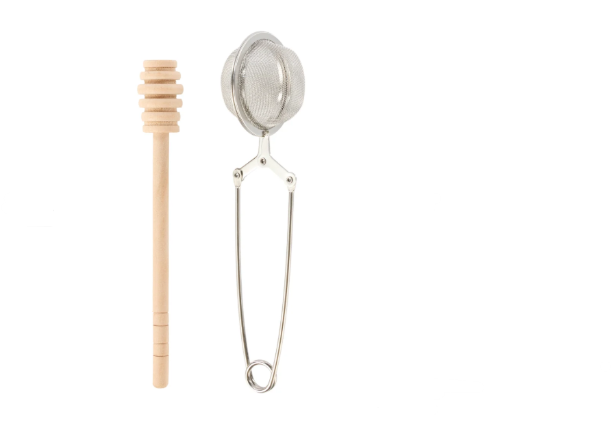 Infuser & Honey Dipper Set Natural