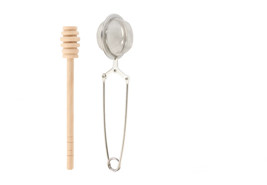 Infuser & Honey Dipper Set Natural