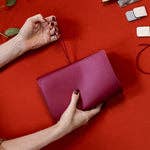 Refillable Notebook Folio > Salty Plum Trifold
