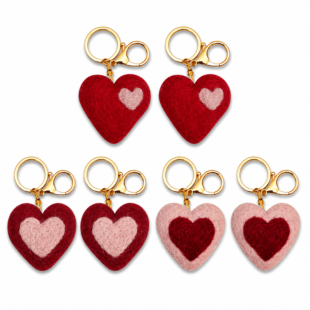 Felt Heart Keychain | Bag Charm - Assorted