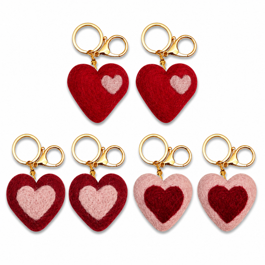 Felt Heart Keychain | Bag Charm - Assorted