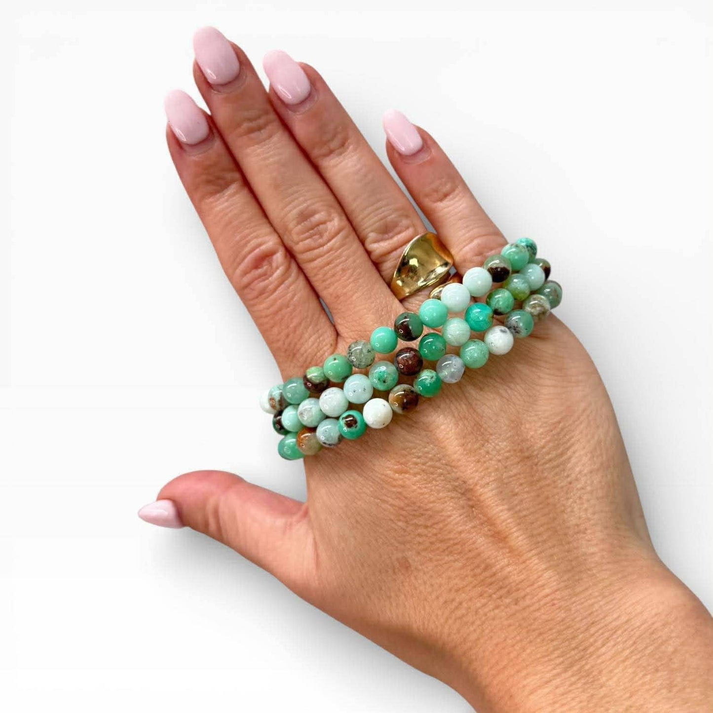 Chrysoprase Bead Bracelet