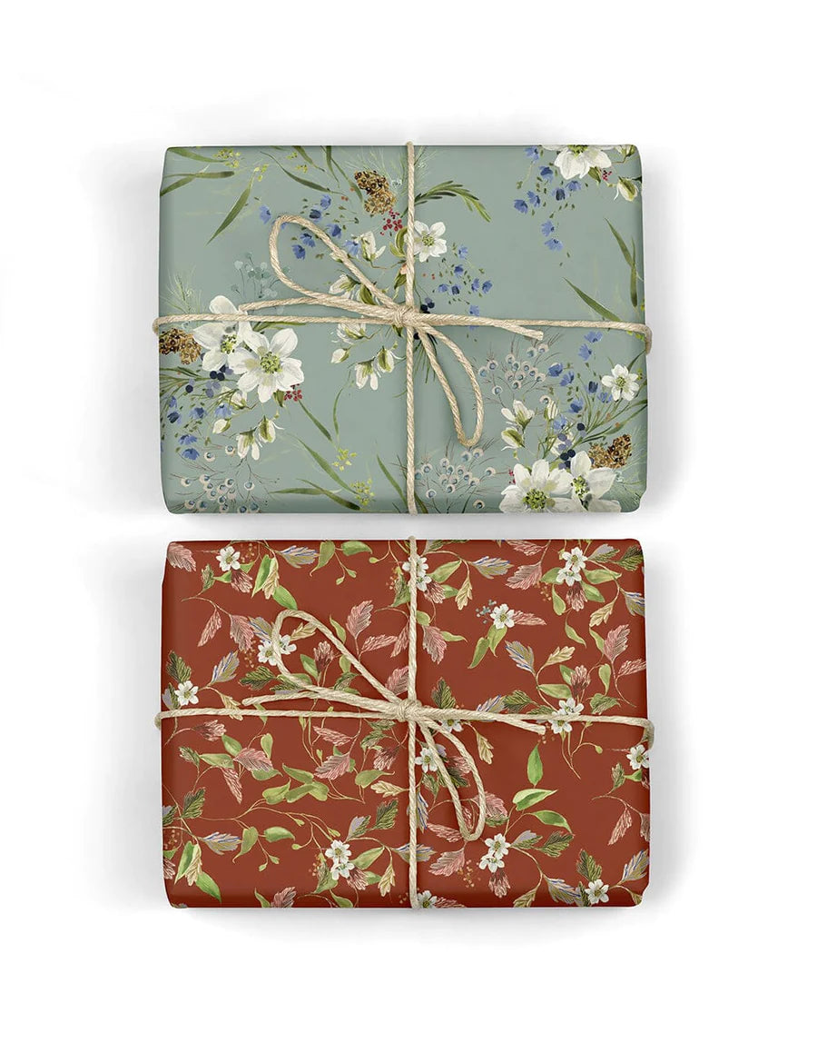 English Gardens / Christmas Blooms 6pk gift wrap