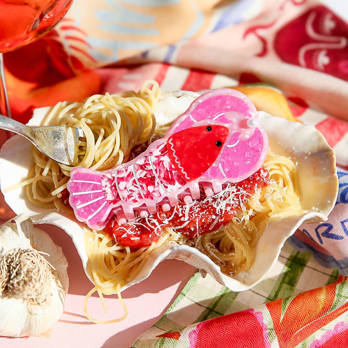 Lobster Hair Claw Pink