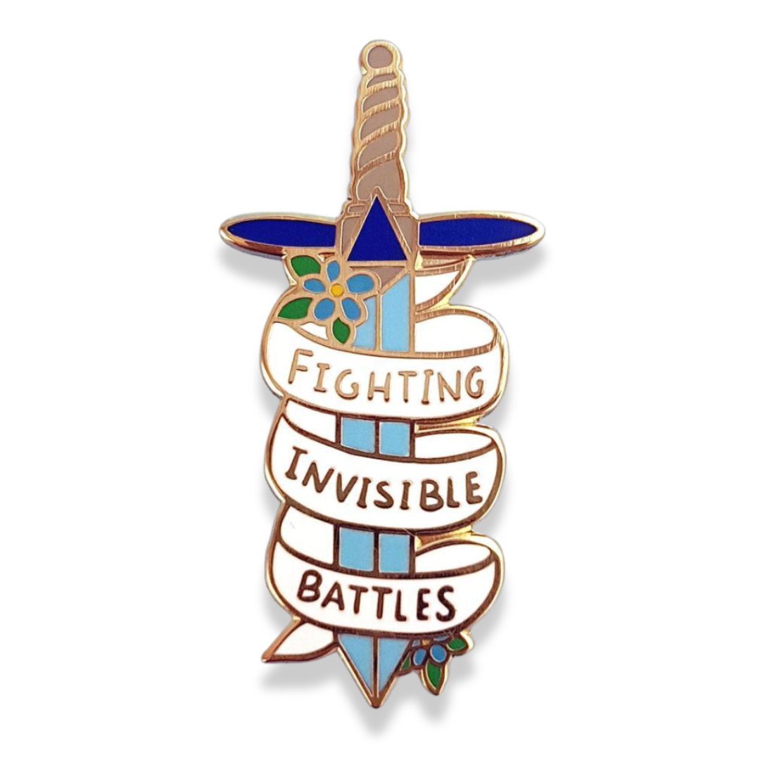 Fighting Invisible Battles Lapel Pin