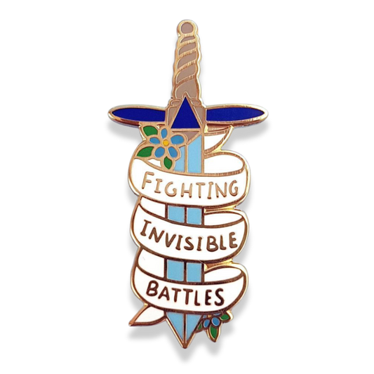 Fighting Invisible Battles Lapel Pin