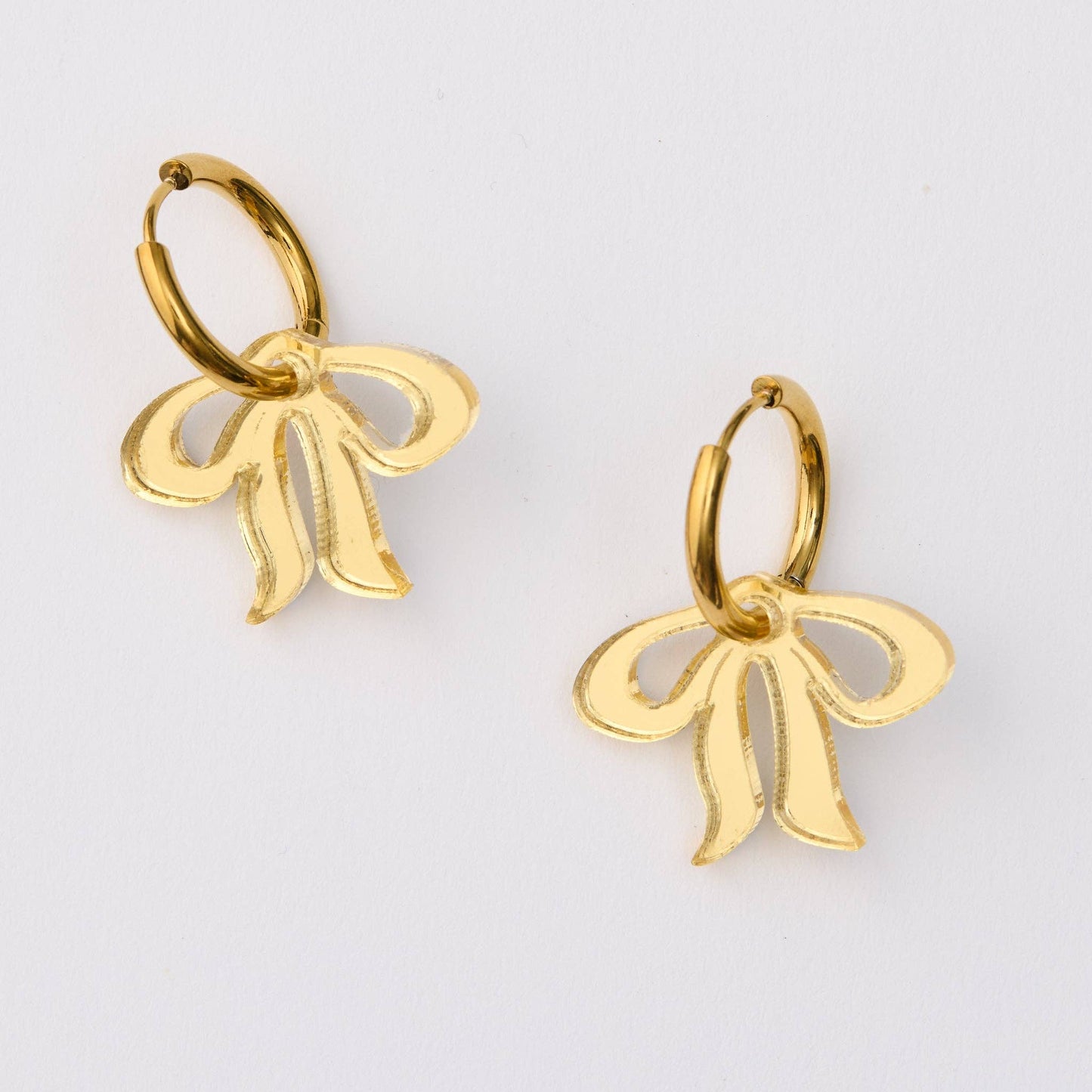 Floppy Bow Earrings - gold