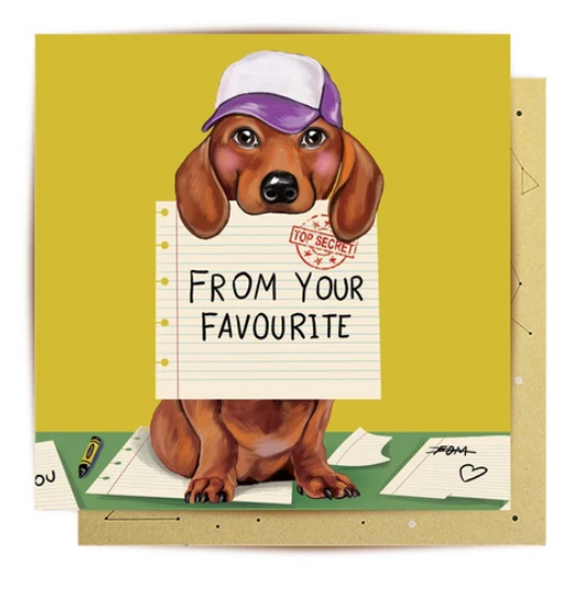 Card - Favourite Child Dachshund