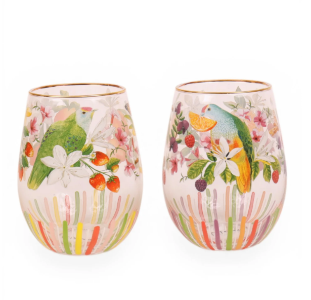 Glass Tumbler Large Set of 2 - Bountiful Harvest