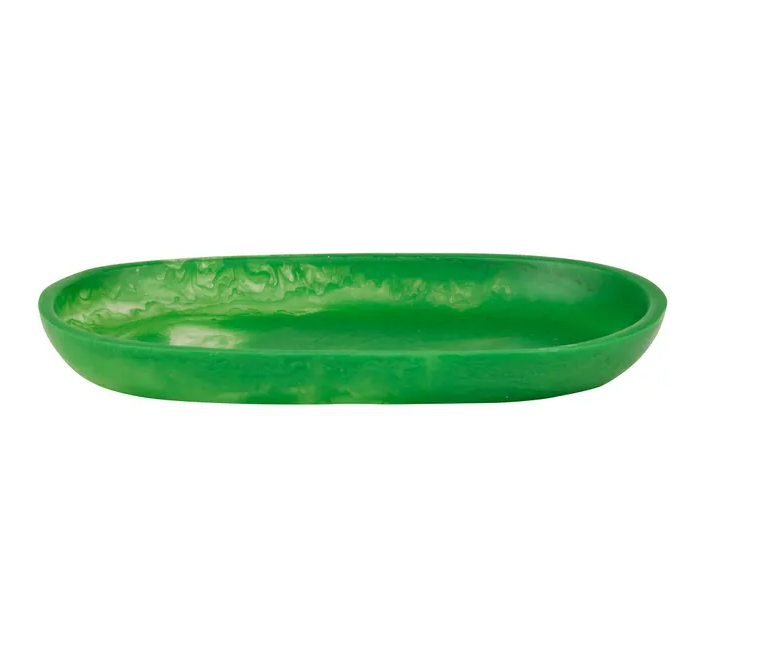 Kip Resin Oval Tray - Emerald