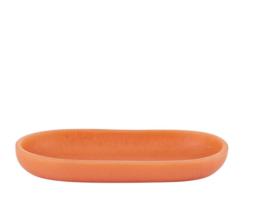 Kip Resin Oval Tray - Papaya