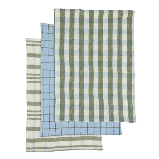 Kit Cotton Tea Towel Set 3 - Olive