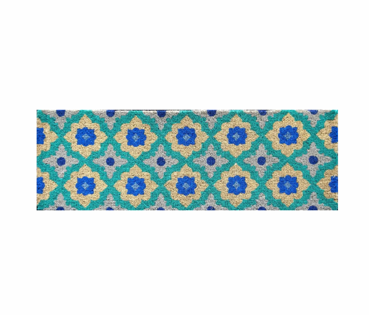 Door Mat Long - Florentine Blue