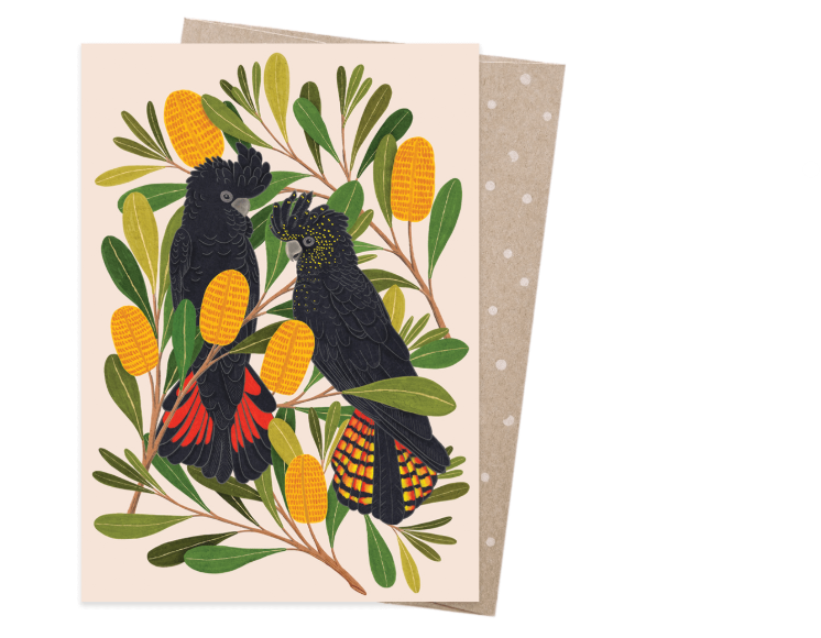 Card - Cockatoos & Banksia