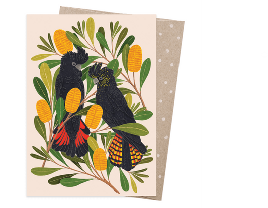 Card - Cockatoos & Banksia