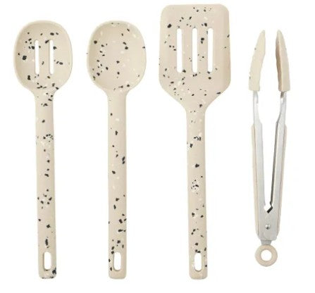 Kitchen 4pce Silicone Utensil Kit - Nougat