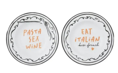 Saucy Ceramic Rimmed Bowls - Assorted