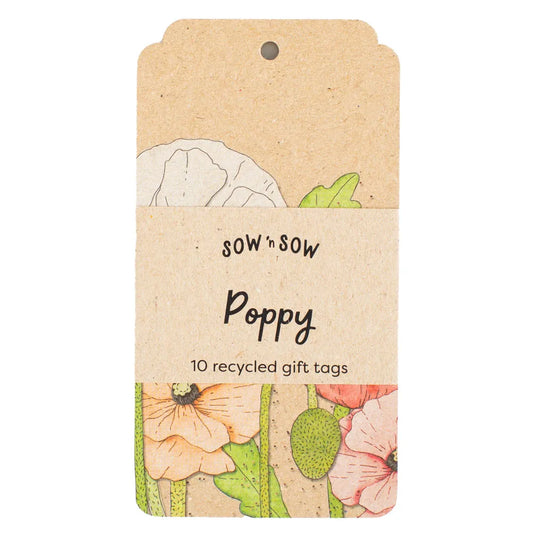 Gift Tags 10pk - Poppy