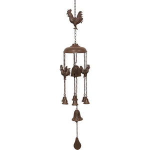 Cast Iron Rooster Bell Wind Chime