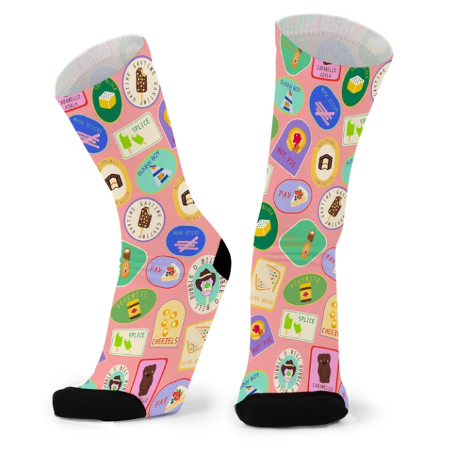 Socks - Snackstralia Blush