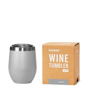 Huski Wine Tumbler ~ Stone Grey