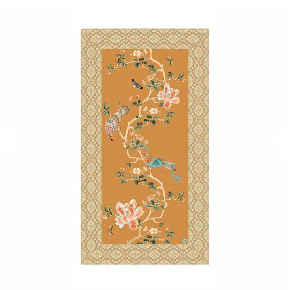 Canvas Tablecloth Gold Chinoiserie