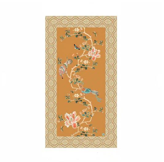 Canvas Tablecloth Gold Chinoiserie